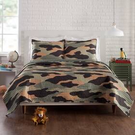 82254913 Urban Playground 3pc Full/queen Covert Camo Quilt Set -