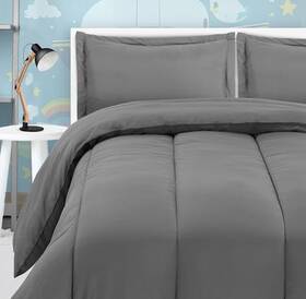 Utopia Bedding 197703021323 All Season Grey Comforter Set With 2 Pillow Cases 3 Piece Soft Brushed Micro