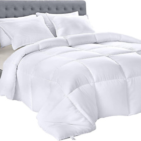 Utopia Bedding Down Alternative Comforter Queen White All Season