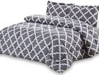 Utopia Bedding Printed Comforter Set Grey Queen With 2 Pillow Shams Luxurious Soft Brushed 754207388330