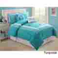 V52909 Vcny Twin Teal Comforter Set 4 Piece Turquoise Peace Decor Pillows Sham Bedroom 7101691852909