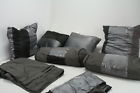 Va18917 Grand Linen Oversize Grey Black Silver Stripe Chenille 730699548087
