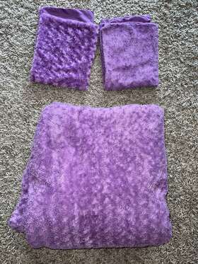 54296407 Vcny Twin Purple Plush Comforter And Pillow Cases Set - Home