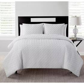 Vcny Home 735732310294 Nina Embossed Comforter Set King