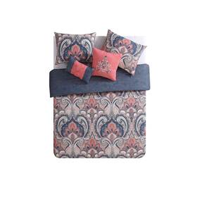 Vcny Home 735732315473 Comforter Set 5-piece Reversible Bedding With Matching Shams And Pillows Pa