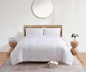 Vcny Home 735732623394 Jade Oake Ridney Collection Textured Stripe Soft Microfiber Comforter Set Twin