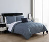 Vcny Home Navy And White Piece King Comforter Set