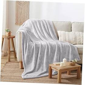 Tfm-thr-5070-az-gray Vcny Home Throw Blanket Soft And Plush Faux Fur 50 Inch X 70 Tufted Medallion Grey