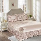 Ve1260-q Tache Home Fashion Sweet Dreams Piece Ruffled Elegant Faux Satin