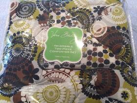 12389-143 Vera Bradley Comforter And Sham Twin Xl Cocoa Moss Bunk Bed Bedspread Quilt New