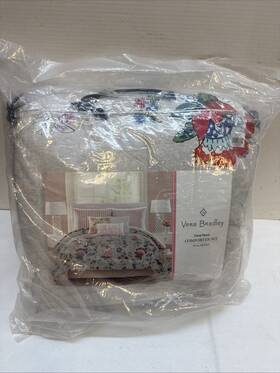 80632435 Vera Bradley Full/queen 3pc Coral Floral Comforter Set Pink
