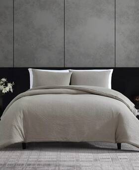 Vera Wang 883893920316 Puckered Texture 3-pc. Comforter Set King