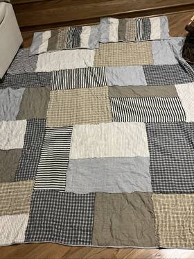 Vhc 840528197147 Brands Ashmont Quilt Bedspread Comforter Euro Sham Set Patchwork Full/queen