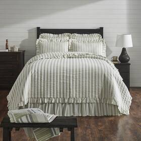 Vhc Brands 840233949123 Farmhouse King Quilt Set White Finders Keepers Cotton