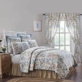 Vhc Brands 840233950044 Farmhouse Twin Quilt Set Creme Wilder Cotton