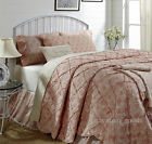 Vhc-genev Vhc Shabby Pink King Quilt Set French Country Cottage Hand Stitched Quilted Bedding 840528115196