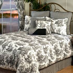 Victor Mill 848880000068 Plymouth King 10-piece Bedding Set Black White Black/white