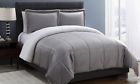 Victoria Classics New Micromink Sherpa Reversible Comforter Set Gray 735732074233 Victoria Classics New Micromink Sherpa Reversible Comforter Set Gray 735732074233
