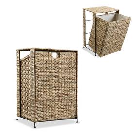 X25.2 Vidaxl 718475586531 Laundry Basket 17.3 Inch X13.4 Water Hyacinth