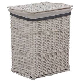 Vidaxl 719883765259 Laundry Basket White Willow