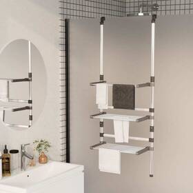 Vidaxl 720287018599 3-tier Hanging Laundry Drying Rack Aluminum