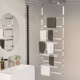 Vidaxl 720287018605 5-tier Hanging Laundry Drying Rack Aluminum