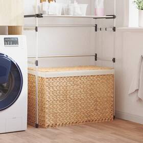 X20.5 Vidaxl 720845925574 Laundry Basket With 3 Sections 29.5 Inch X16.7 Water Hyacinth