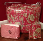 1040 Villa Camelia Ralph Lauren King Comforter 4-pc Set Bed Skirt Shams Red New 764832103970