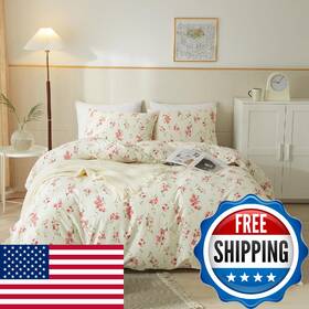 B0fjdvqw5n Vm Vougemarket Pink Floral Comforter Set Twin Xl Cream Bedding For Tee