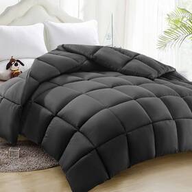 Va-fgbz2-13 Voua Comforter Queen Gray All Season Down Alternative