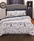 Vqxcxiv2ju Unbranded Full Queen Vintage Paris French Eiffel Tower Comforter Pillow