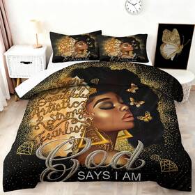 B0ft3l724c Vtkon African American Comforter Set Queen Size For Women Girls Teens