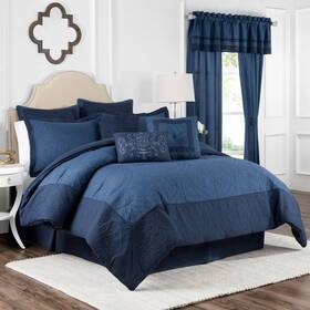 79910611 Vue King 4pc Bensonhurst Comforter Set Blue -