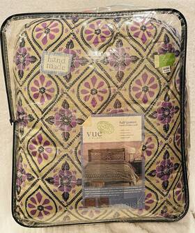 Vue 885308136282 By Ellery Anish Hand Printed Quilt Full/queen