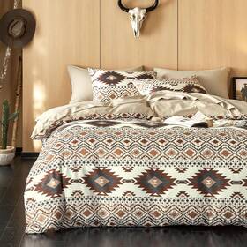 Wake In Cloud 744110186499 - Western Comforter Set Southwestern Aztec Country Style With Rus