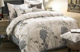 B0211-bz3-250-q Wake In Cloud M - Floral Comforter Set 100% Cotton Fabric Vintage Flower Shabby