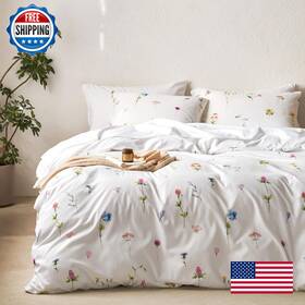 B07zynx2z7 Wake In Cloud - Floral Comforter Set Cottagecore Cute Aesthetic Watercolor Tiny