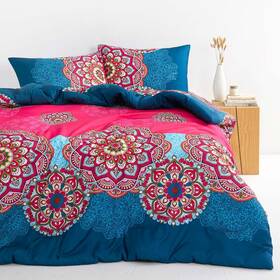 B0819-bz3-k Wake In Cloud M Bohemian Comforter Set Boho Chic Mandala Medallion Pattern Printed For Men
