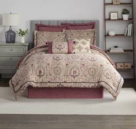 Waverly 081806801961 4 Piece Comforter King Set Casteford - Beige