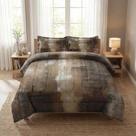 Lqq0321401-mb-ka-jp Wecozy Ombre Brown Grey King Size Comforter Set With 2 Pillowcases For All Ages