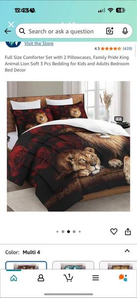 Lqq0824313-mb-qa-jp Wecozy Queen Size Comforter Set With 2 Pillowcases Family Pride King Animal Lion So