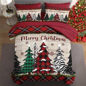 Lqq2507253024-mb7s-ka9 Wecozy 7 Pcs Size Christmas Comforter Set With 2 Pillowcases And King Xmas Tree 4