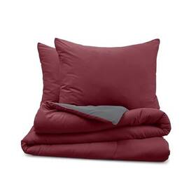 1c44290 Westpoint Home 2-piece Reversible Comforter Set Twin Burgundy/grey
