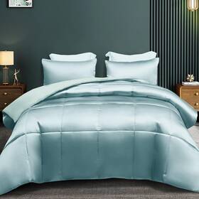 B0cxxfhwxx Whale Flotilla 3-piece Reversible Silky Soft Queen Comforter Bedding Set