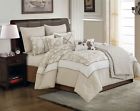 12010011 White 10 Set Rose Pc. Queen Bedding -