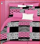457173 White Skulls Black Bed---bag Veratex Micro-fiber Pink Twin
