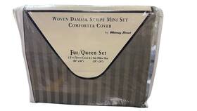 Whitney Street 705730030883 Woven Damask Stripe Mini Set Comforter Cover