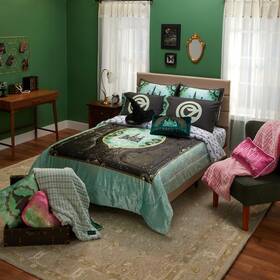 Wicked 680358395647 Velvet Full Bed In A Bag Comforter Sheet Set Sham And Tote