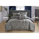 Wk681156 Ca Full Size Jacquard Black Paisley Bedding Comforter Machine Washable