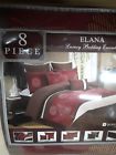 Wnsp6051-burgundy-queen Silver Line Hypoallergenic Striped Design Piece Comforter Set Polyester Burgundy